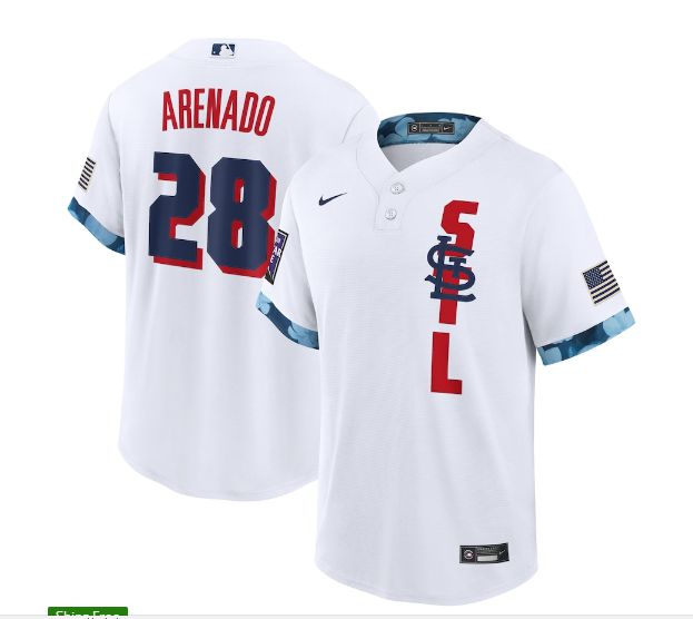 Men St.Louis Cardinals #28 Arenado White 2021 All Star Game Nike MLB Jersey